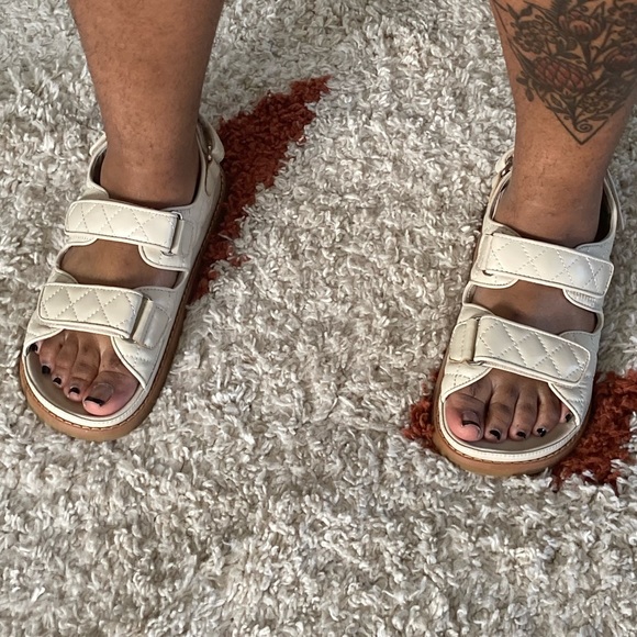 Tony Bianco | Shoes | Cream Quilted Tony Bianco Dad Sandals Size 8 |  Poshmark